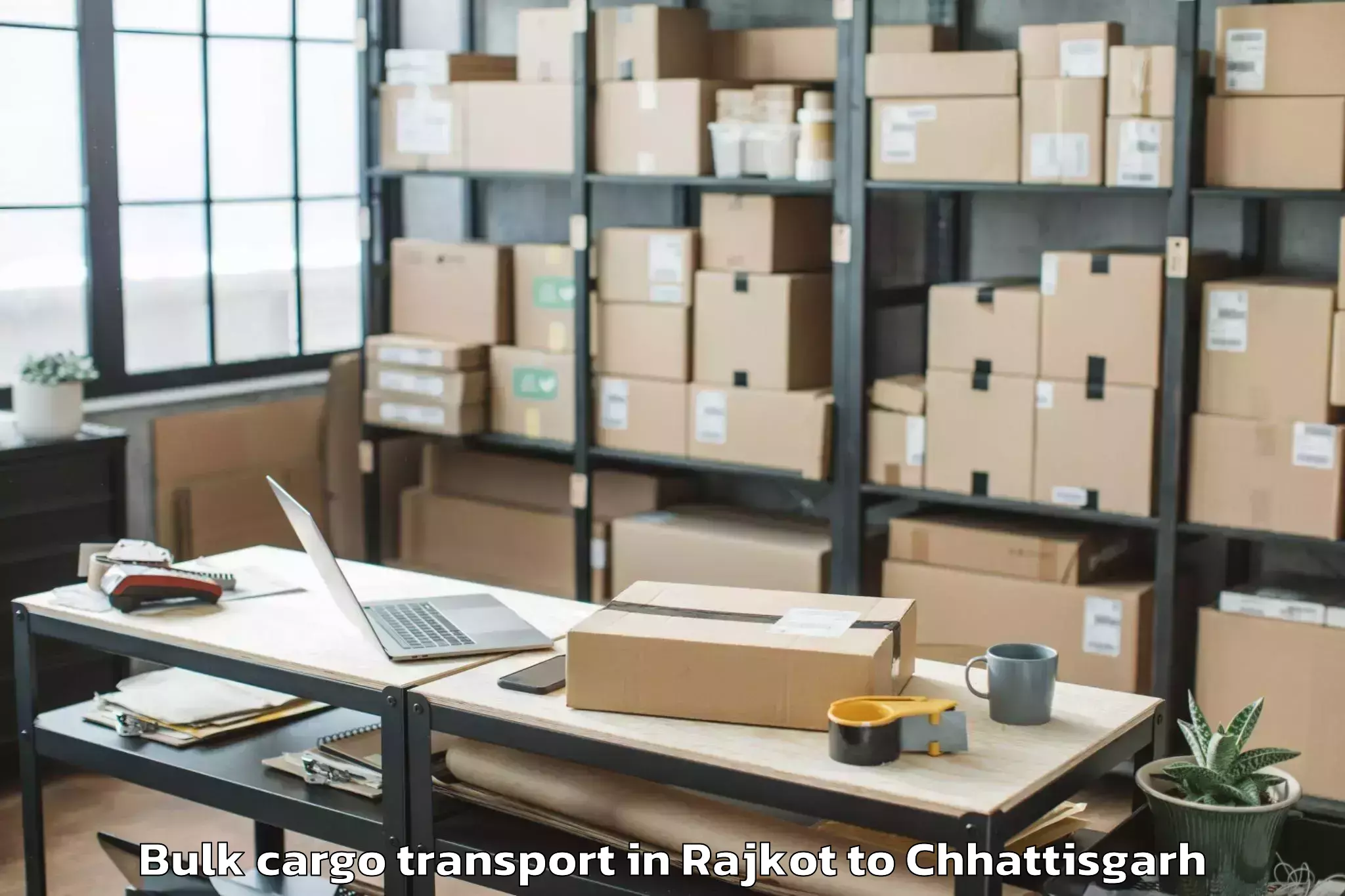 Trusted Rajkot to Raigarh Chhattisgarh Bulk Cargo Transport